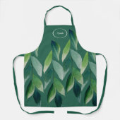 Moderne groene Boheemse Natuur Schort (Voorkant)