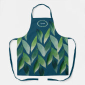 Moderne groene Boheemse Natuur Schort (Voorkant)