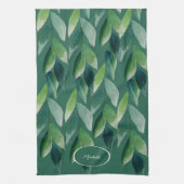 Moderne groene Boheemse Natuur Theedoek (Verticaal)