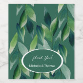 Moderne groene Boheemse Natuur Wijn Etiket (Enkel label)