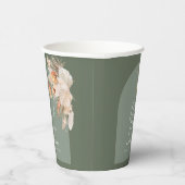 moderne groene bohemen - bruiloft met pampagras papieren bekers (Rechts)