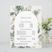 Moderne Groene Boho Boog | Prijsfolder (Staand voorkant)