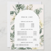 Moderne Groene Boho Boog | Prijsfolder (Voorkant)