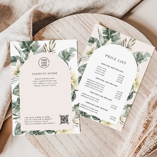 Moderne Groene Boho Boog | Prijsfolder