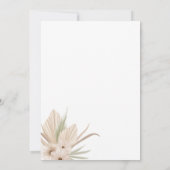 Moderne groene boho bruiloft uitnodiging (Achterkant)