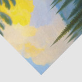 Moderne Groene Bomen Water Landschap Kunstwerk Tissuepapier (Detail)