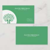 Moderne groene boom laat sociaal werk over visitekaartje (Voorkant / Achterkant)