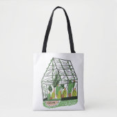 Moderne Groene Botanische Kas Tote Bag (Voorkant)