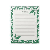 Moderne groene botanische notitieboek notitieblok (Linkerzijde)