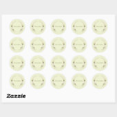 Moderne groene botanische trouwmonogramsticker ronde sticker (Vel)