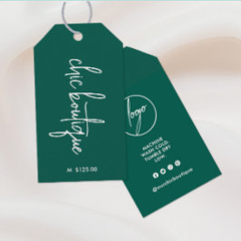 Moderne Groene Boutique Kleding Prijs Hang Label L Cadeaulabel