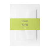 Moderne groene bruiloft met limongras uitnodigingen wikkel (Voorkant Voorbeeld)