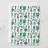 Moderne Groene Cactus & Stippen | Koppel Bruispart Kaart (Achterkant)