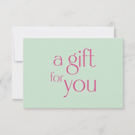 Moderne groene cadeaubon (Voorkant)