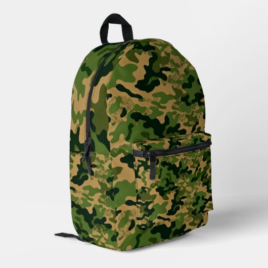 Moderne Groene Camouflage Rugzak – Premium Army (Achterkant Hoek Links)