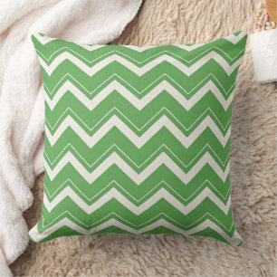 Moderne groene Chevron-patroon St. Patrick's Day Kussen
