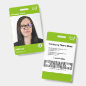 Moderne groene computertechnologie aangepaste prin badge (Voor- en achterkant)