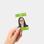 Moderne groene computertechnologie met aangepaste  badge (Handheld)