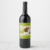 Moderne Groene Coquito de Pistache Fles Etiket (Voorkant)