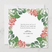 Moderne groene decoratie Kom, laat ons Hem aanbidd Feestdagenkaart (Achterkant)