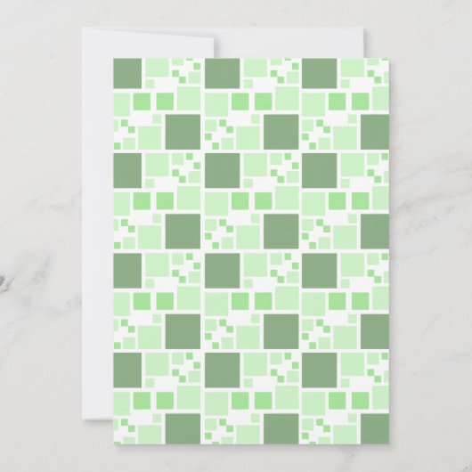 Moderne Groene Digitale Lijst Foto Verjaardag Kaart (Achterkant)