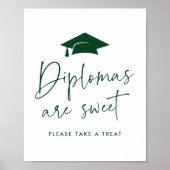 Moderne groene diploma's zijn een zoete GraduParti Poster (Voorkant)