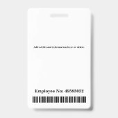 Moderne Groene Draaiende Medewerker Badge (Achterkant)