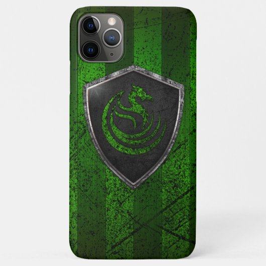 Moderne groene draak blaast wapenschild Case-Mate iPhone case (Achterkant)