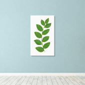 Moderne Groene e Bay-bladeren Canvas Afdruk (Insitu (Houten vloer))