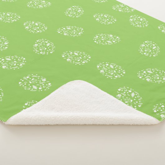 Moderne groene eieren sherpa deken (3/4)