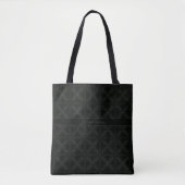 Moderne Groene Elegante Bladpatroon Met Monogram Tote Bag (Voorkant)