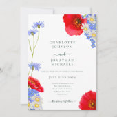 Moderne groene elegante zomer bloemenbruiloft kaart (Voorkant)