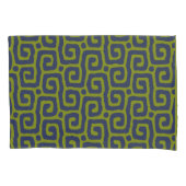moderne groene en blauwe abstracte patroon kussensloop (Voorkant)