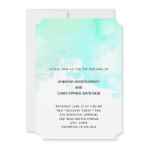 Moderne groene en blauwe waterverf eenvoudige trou