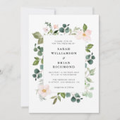 moderne groene en bloedige bruiloft kaart (Voorkant)