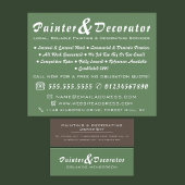 Moderne groene en bruine schilder en decorator flyer
