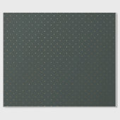 Moderne groene en faux gouden Polka Dot Kerstmis Cadeaupapier (Vlak)