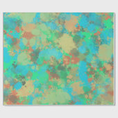 Moderne groene en gele druppels Abstract ontwerp Cadeaupapier (Vlak)