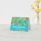 Moderne groene en gele druppels Abstract ontwerp Kaart (Gele Bloem)