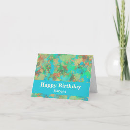 Moderne groene en gele druppels Abstract ontwerp Kaart