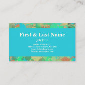 Moderne groene en gele druppels Abstract ontwerp Visitekaartje (Achterkant)