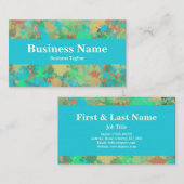 Moderne groene en gele druppels Abstract ontwerp Visitekaartje (Voorkant / Achterkant)