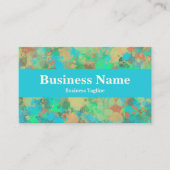 Moderne groene en gele druppels Abstract ontwerp Visitekaartje (Voorkant)