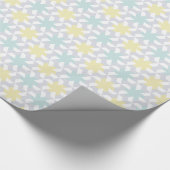 Moderne Groene en Gele Pinwheel Tessellation Cadeaupapier (Hoek)