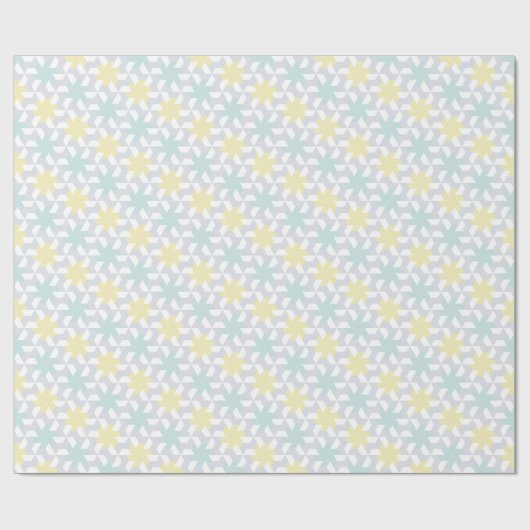 Moderne Groene en Gele Pinwheel Tessellation Cadeaupapier (Vlak)