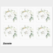 Moderne groene en gouden eucalyptusSticker Vierkante Sticker (Vel)