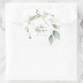 Moderne groene en gouden eucalyptusSticker Vierkante Sticker (Tas)