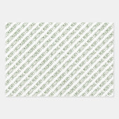 Moderne groene en gouden kerstbomen inpakpapier vel (Voorkant)