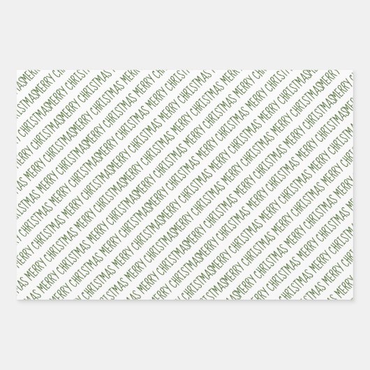 Moderne groene en gouden kerstbomen inpakpapier vel (Voorkant)