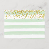 Moderne groene en gouden woorden van adviserende K Advieskaart (Achterkant)